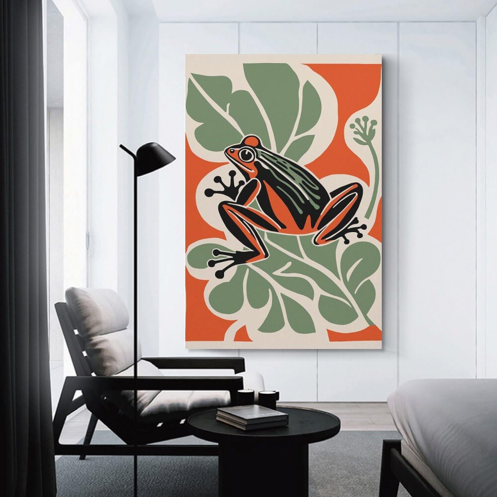 Junmoney Room Decor Wall Art Vintage Frog Print, 16x24inch(40x60cm), for Gallery Wall Layouts in Home Or Office, Home Wall Art for Statement Displays