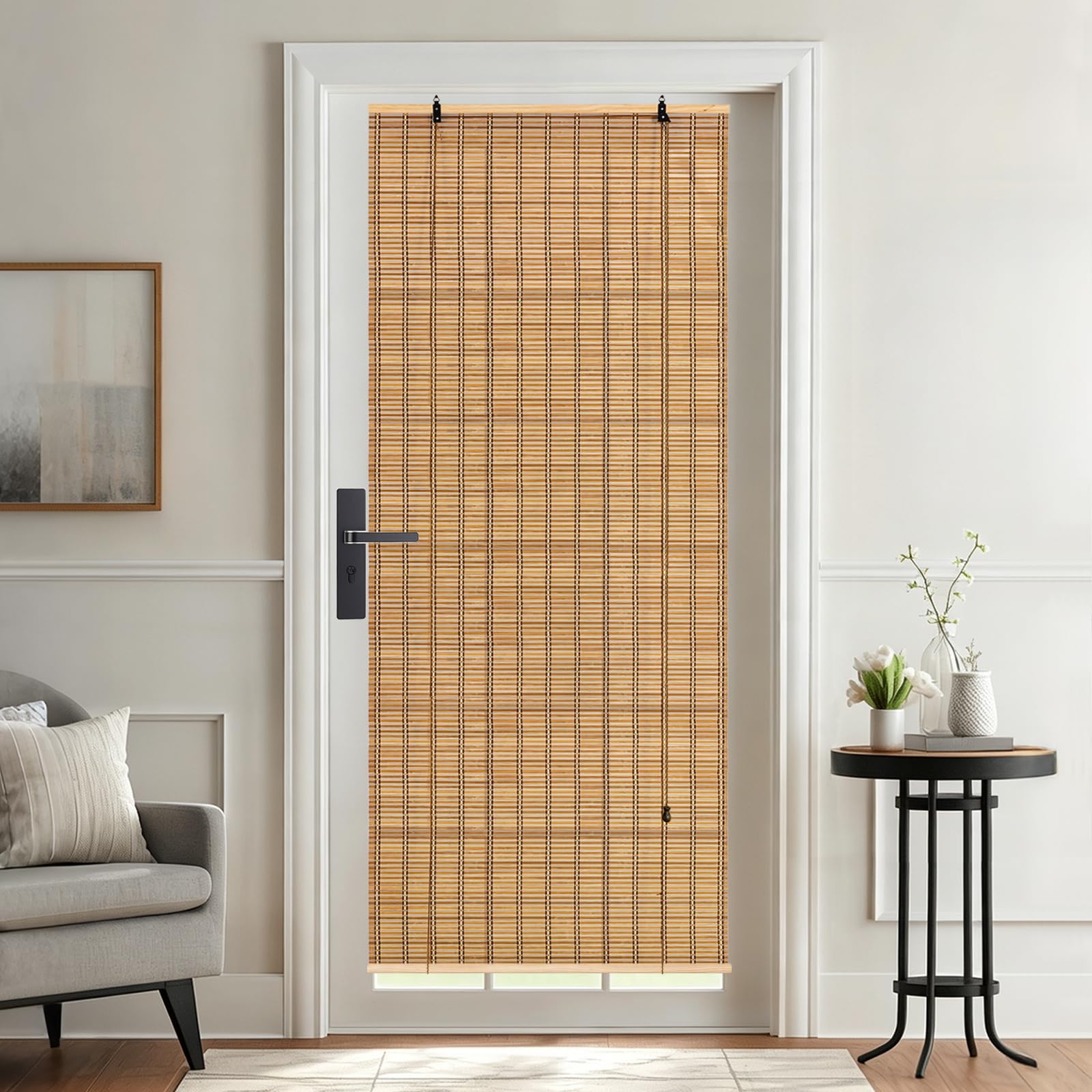 Photo 1 of Vteyeya Bamboo Roller Shades 42"W x 72"H