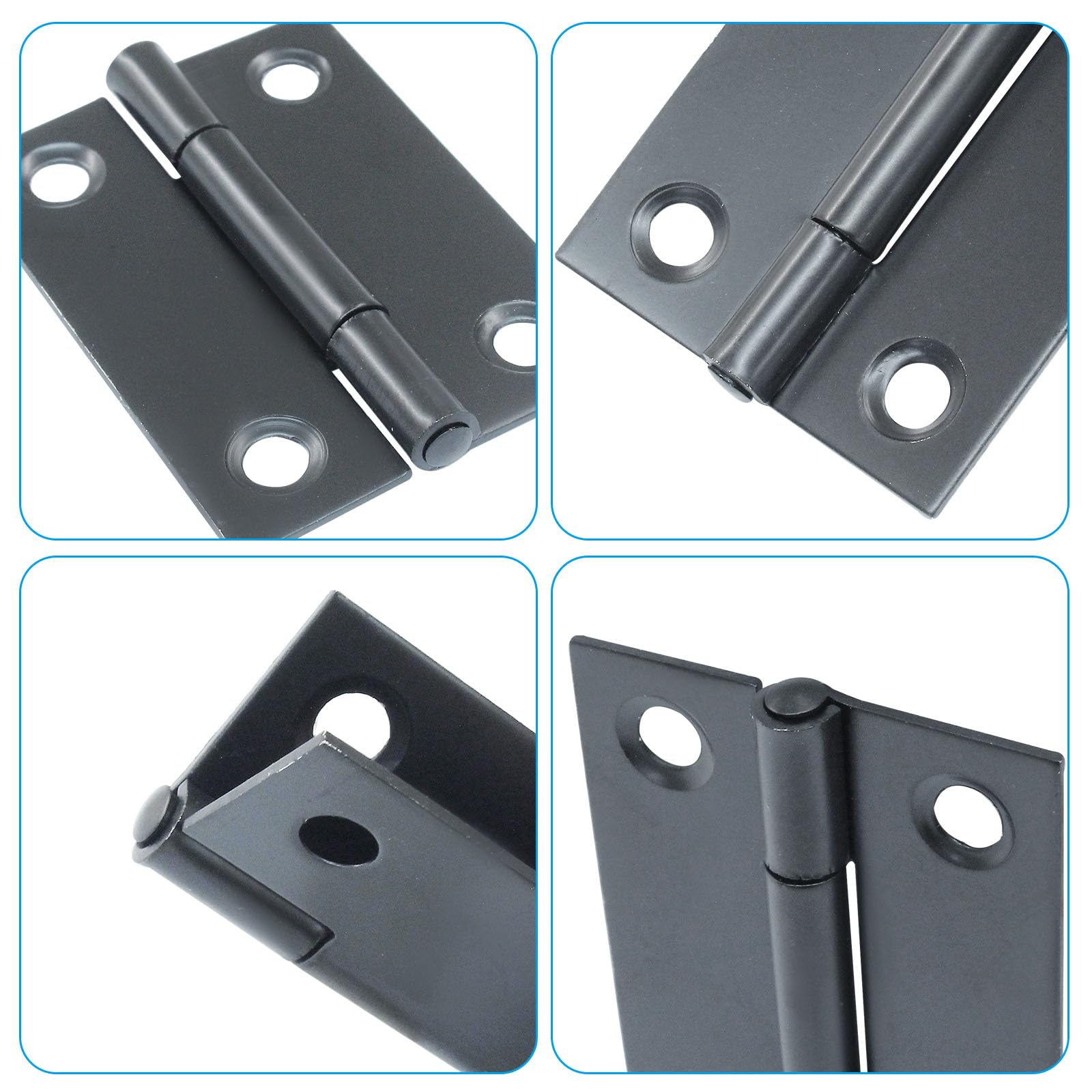 HARSKIYER 10-Pack 3" Stainless Steel Butt Hinges – 304 Grade, 1.2mm Thick, With Mounting Screws