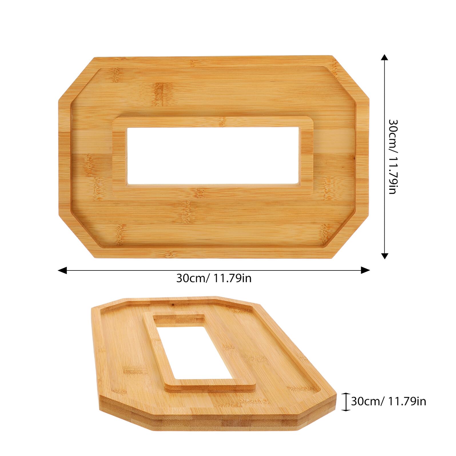 Uonlytech Plateau de Service en Bois Numéroté 60 Set de 2 Pièces 6 et 0 Plateau à Charcuterie et Fruits Multifonction pour Apéritif la Cuisine et Fête d'anniversaire Solide et Portable