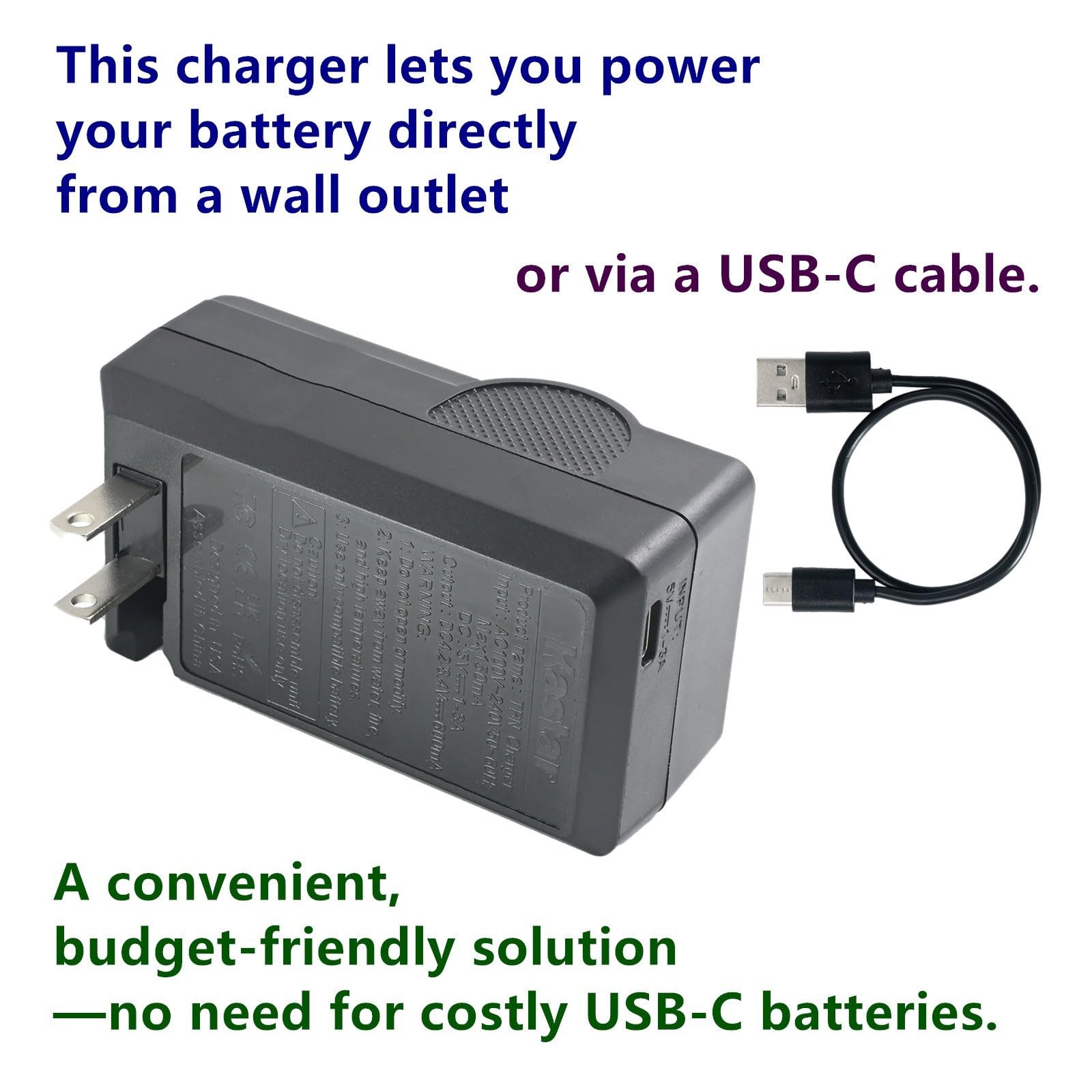 Amazon.com: Kastar AC & USB-C Battery Charger, Compatible with