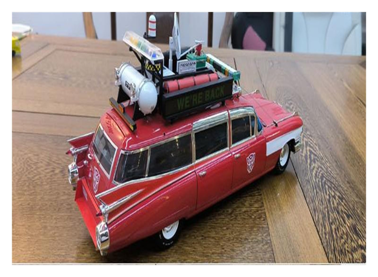 Alloy Car Scala Model 1 18 Per Cadillac Ghostbusters ECTO Modello Di Auto D'epoca Collezione Per Adulti Esposizione Veicoli Veicolo In Scala Da Collezione