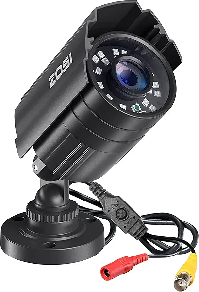 ZOSI 2.0MP 1080P HD 1920TVL Security Camera Hybrid 4-in-1 TVI/CVI/AHD/960H CVBS CCTV Camera Outdoor Indoor,80ft IR Night Vision,Weatherproof Bullet Camera For analog Surveillance DVR(Black) 