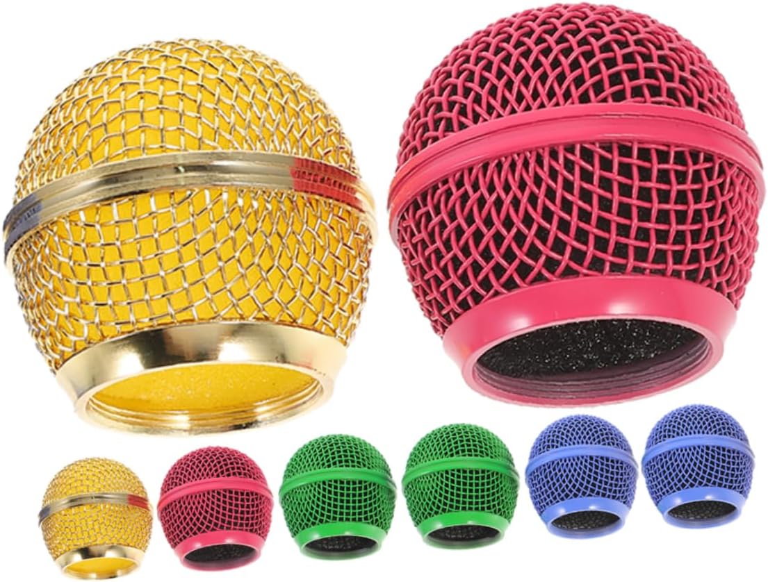 8Pcs Mic Head Mesh Grill Cover Compatible with Durable Replacement Grille for Enhanced Sound and Style Convenient Microphone Accessories