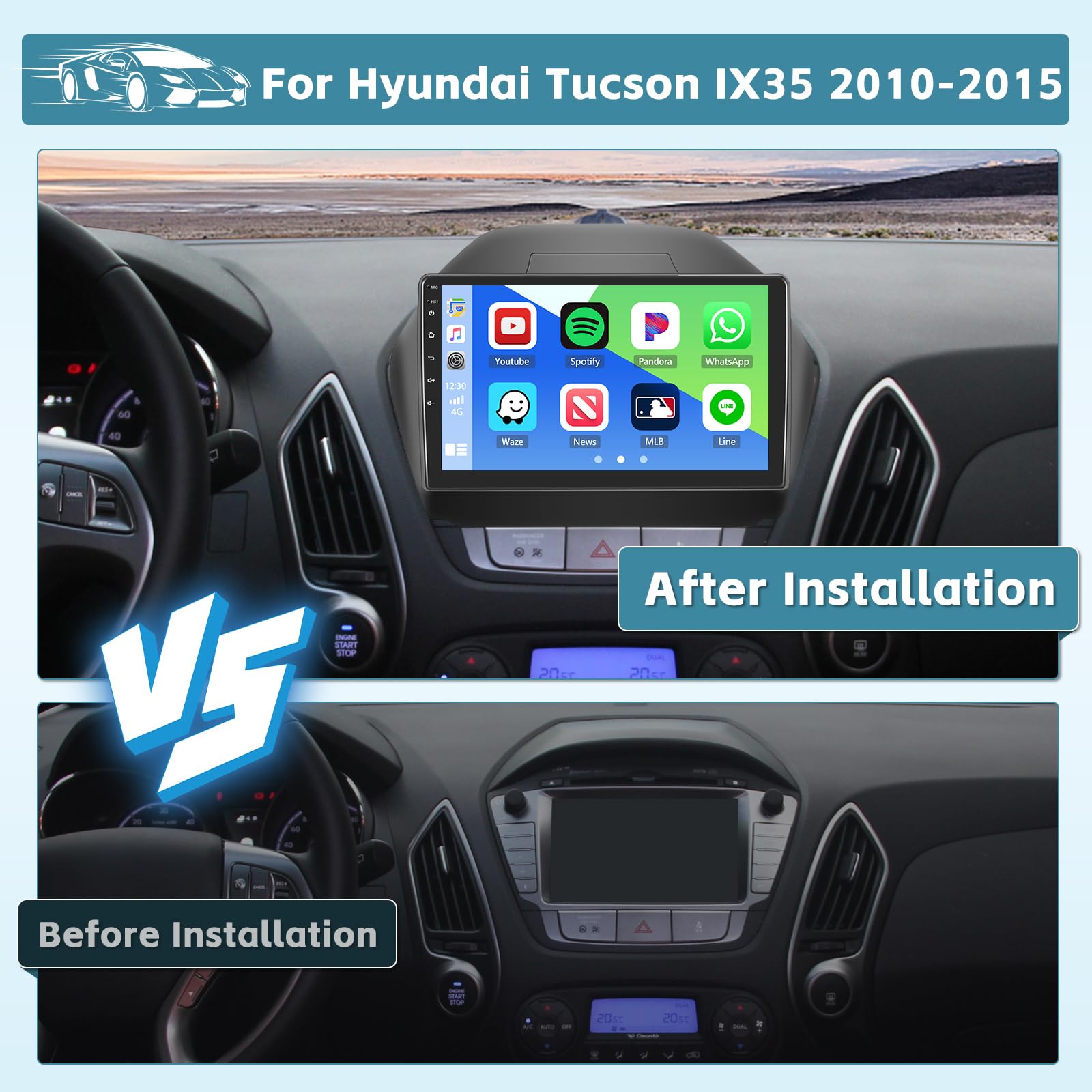 MISONDA 6G 128G 4G DAB Android 14 Autoradio für Hyundai Tucson/IX35