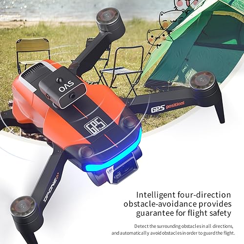 Miniatura 9 de GoolRC Drone GPS con cámara dual 8K para adultos, 60 minutos de vuelo con 3 baterías, motor plegable sin escobillas FPV RC Quadcopter con estuche de