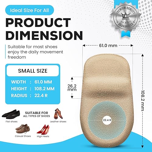 Miniatura 6 de Cojines de talón para aliviar el dolor de talón (paquete de 42 pares)  Inserto de cojín para espolones de talón y absorción de golpes, almohadillas