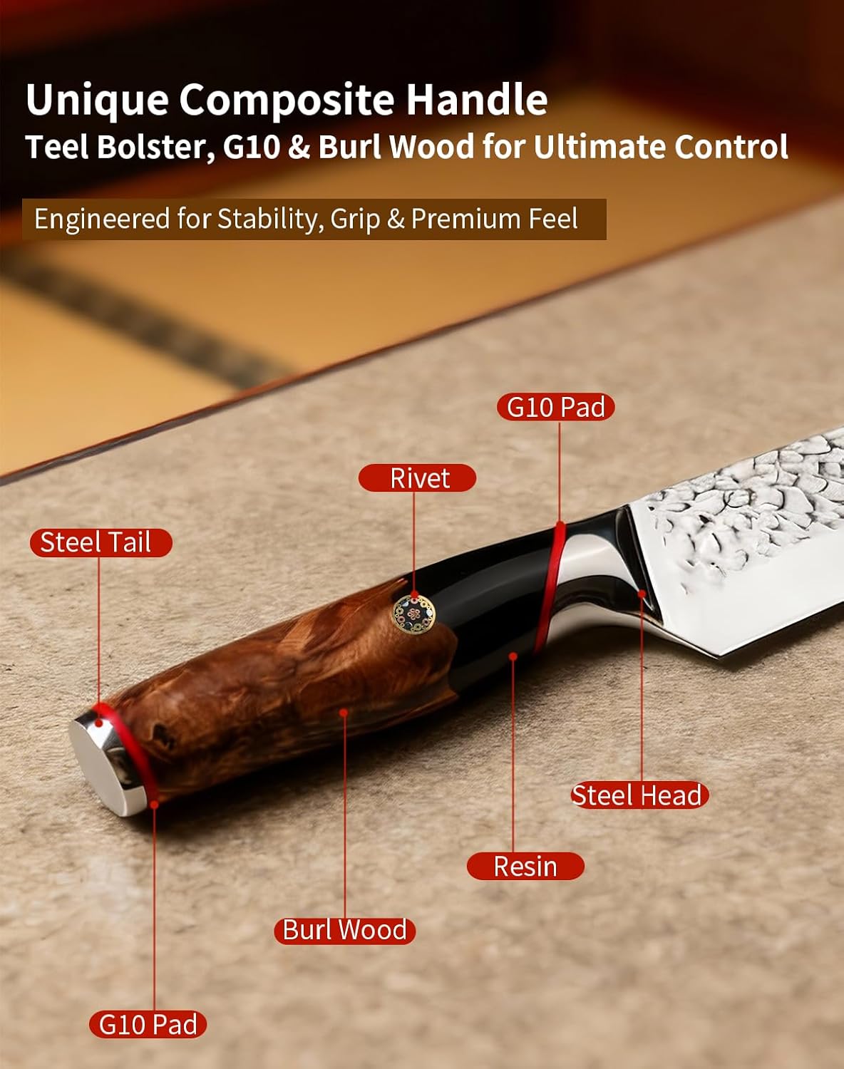 8 Inch Damascus Chef Knife, AUS-10 Steel Core Professional Japanese Kitchen Knife, 67-Layer High Carbon Stainless Steel Sharp Cooking Knife with Ergonomic Handle, Gift Box