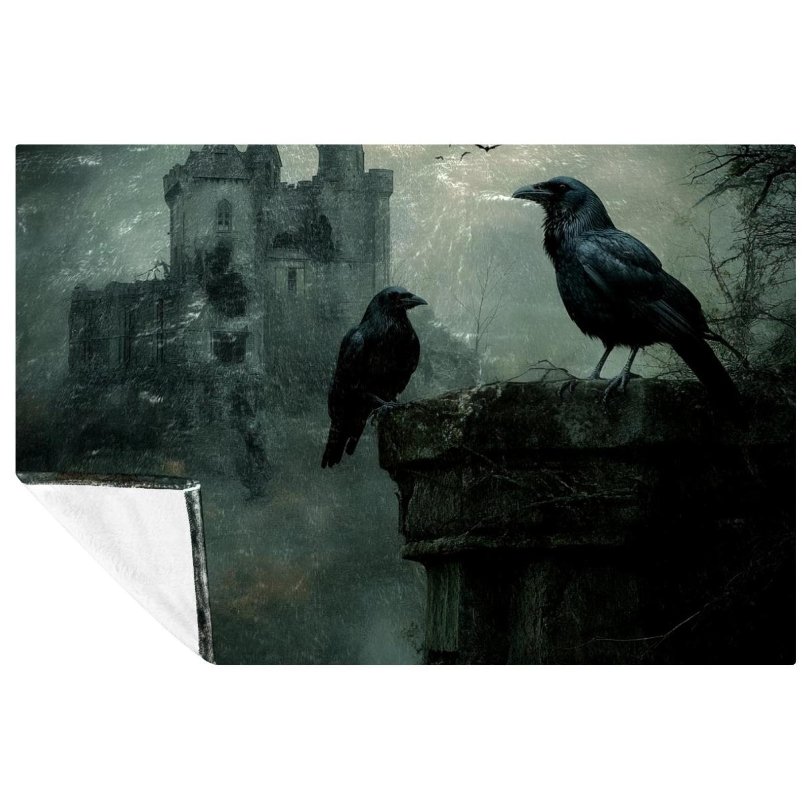 Couverture d'Halloween douce 150x100 cm chaude pour lit et canapé