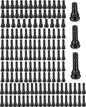 Riseuvo 150 Pcs TR412 TR413 TR414 Tire Valve Stems - Rubber Snap-in Valves for 0.453" Rim Hole Universal Fit Car, Truck, Trailer, ATV, Lawn Mower