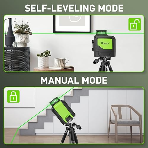 Miniatura 2 de Levelsure 901 CGMedidor láser profesional Mute 150piesLáser verde en cruz Auto medidor con base giratoria de 360 grados Línea horizontal con pie