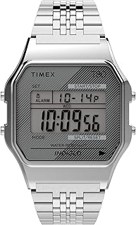 Timex T80 34mm Watch â€“ Silver-Tone with Stainless Steel Bracelet