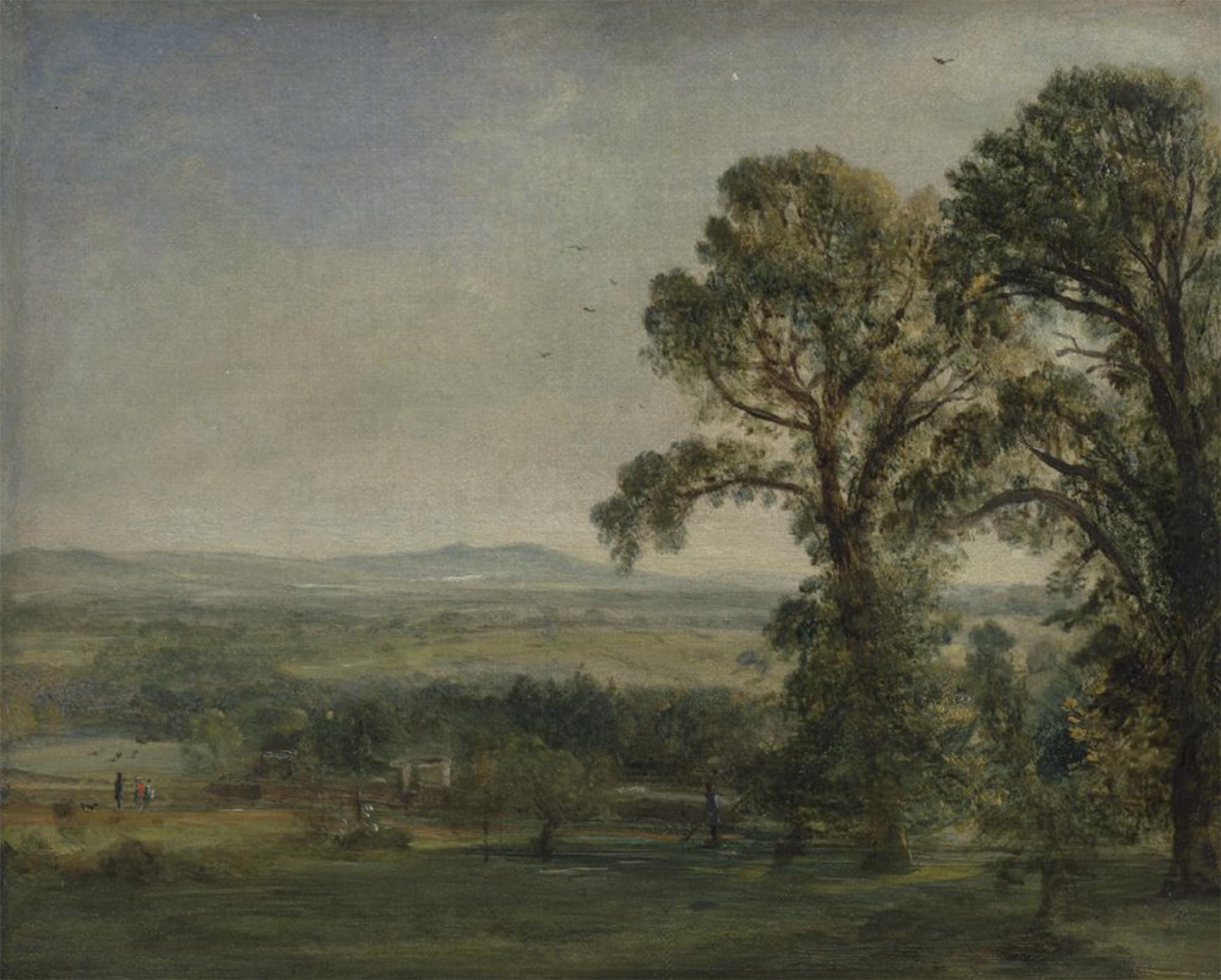 ARTXLXXBN Famous Painting Canvas Artwork Graffiti Print Bardon Hill Coleorton Hall by John Constable Portrait Canvas Image for Home Decor 60x90cm