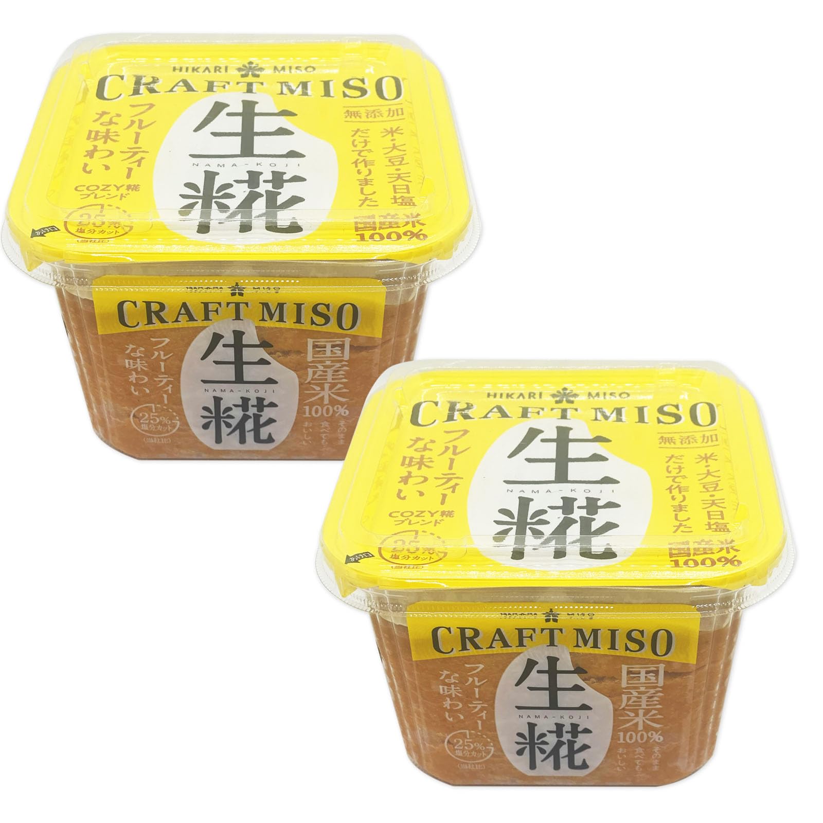 Amazon.co.jp: ひかり味噌 クラフト味噌 CRAFT MISO 生糀 650gx2