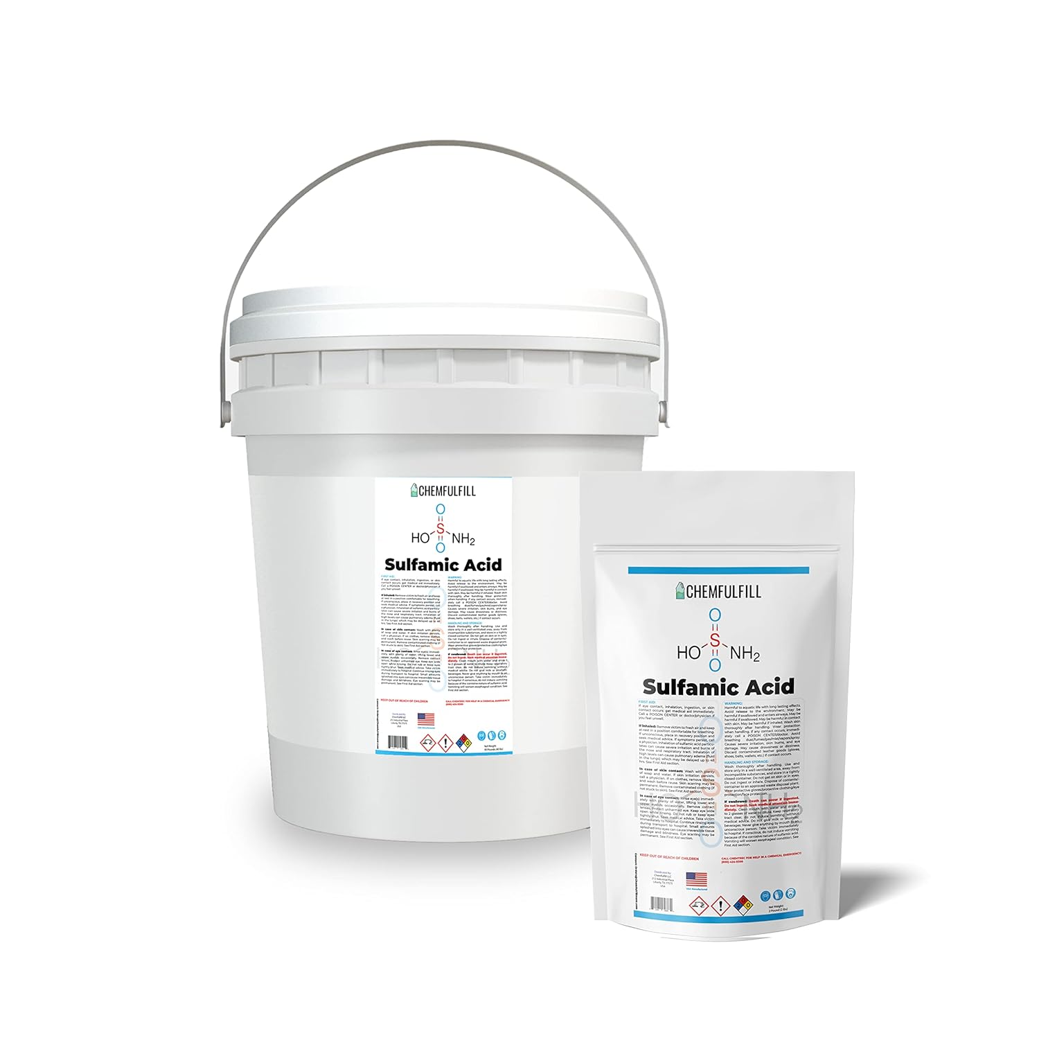 Chemfulfill Sulfamic Acid – Descaling, Cleaning, Polishing (10 pounds (10 lbs))