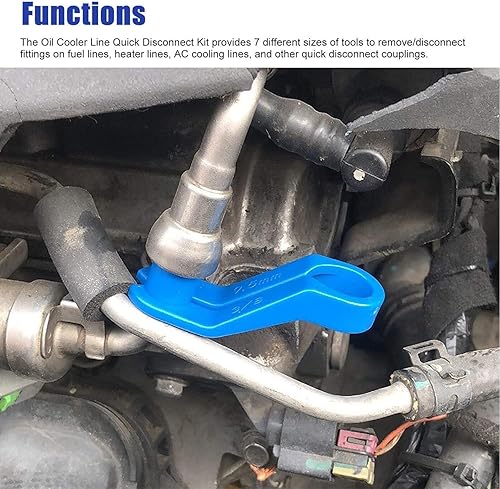 Miniatura 6 de Juego de 7 herramientas universales de desconexión rápida en ángulo para Ford Chrysler Mazda AC Lines