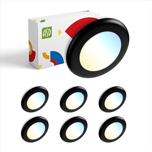 Miniatura 1 de ASD Luces LED de disco de 4 pulgadas  2700K3000K3500K4000K5000K, 10W 685LM  Luz de techo regulable de perfil bajo, accesorio de montaje en