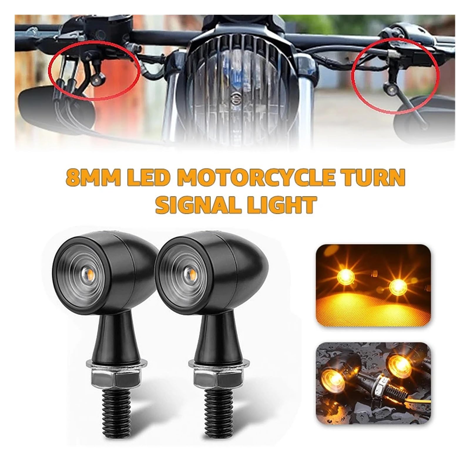 Luz LED de Intermitente Motocicleta Moto Clignotant Giro luz señal