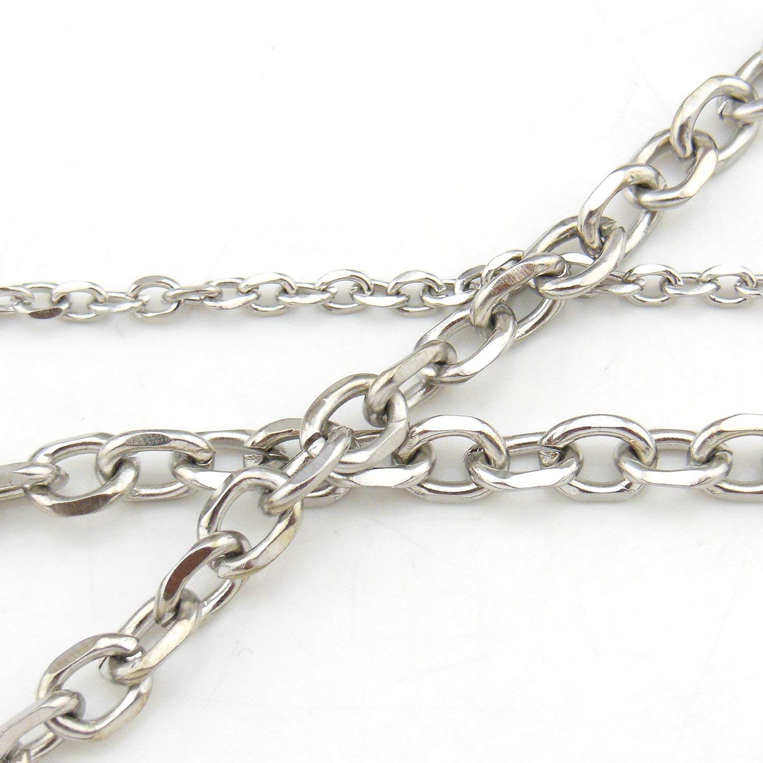Cadena De Acero Inoxidable 316L Unisex - Varios Modelos, Grosores Y Largos, Diseño Robusto, Regalo Elegante