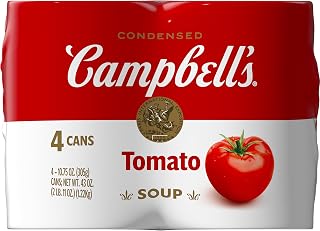 Campbell's Condensed Tomato Soup, 10.75oz Cans Pack of 4 - Classic Farm-Grown Tomato Flavor