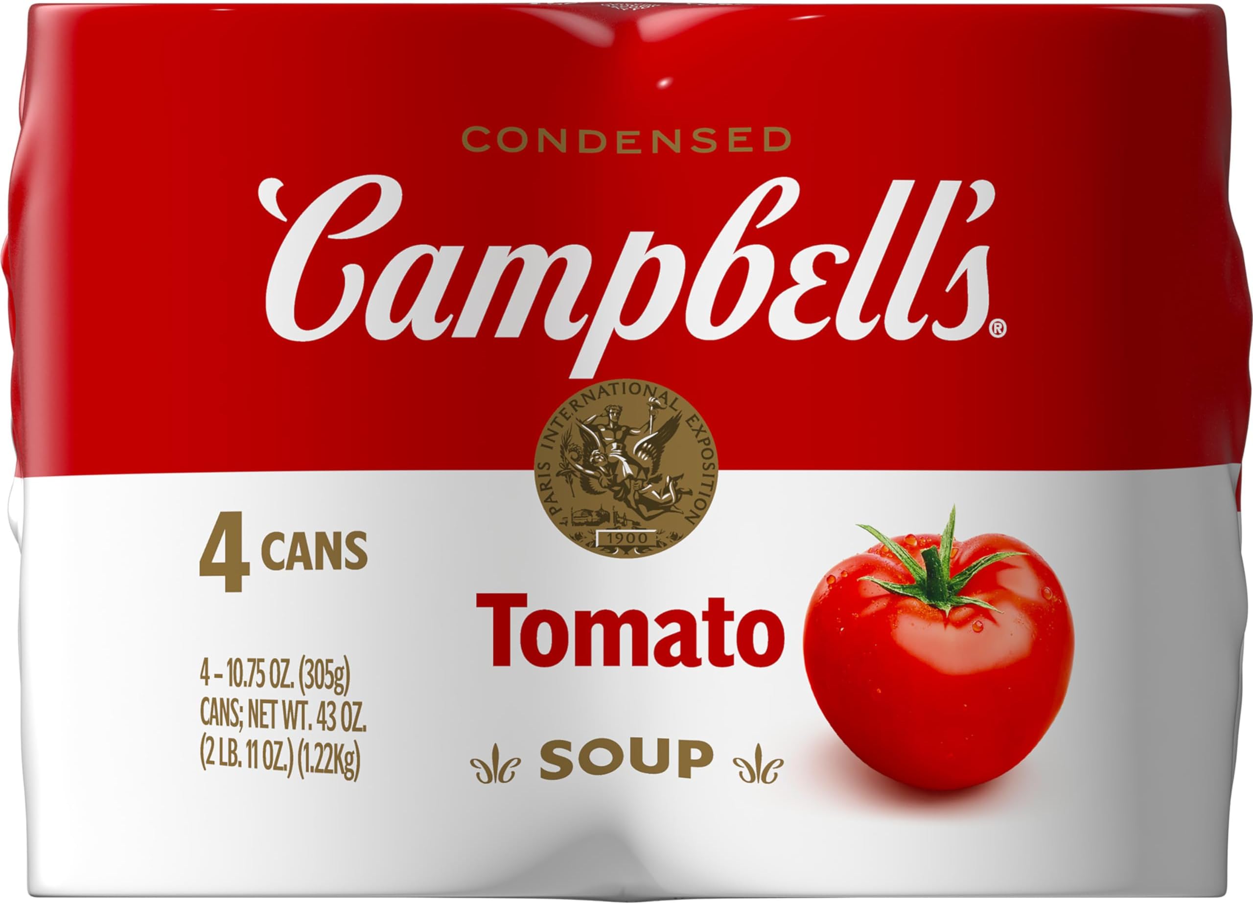 Campbell's Condensed Tomato Soup, 10.75 Ounce Can (Pack of 4)