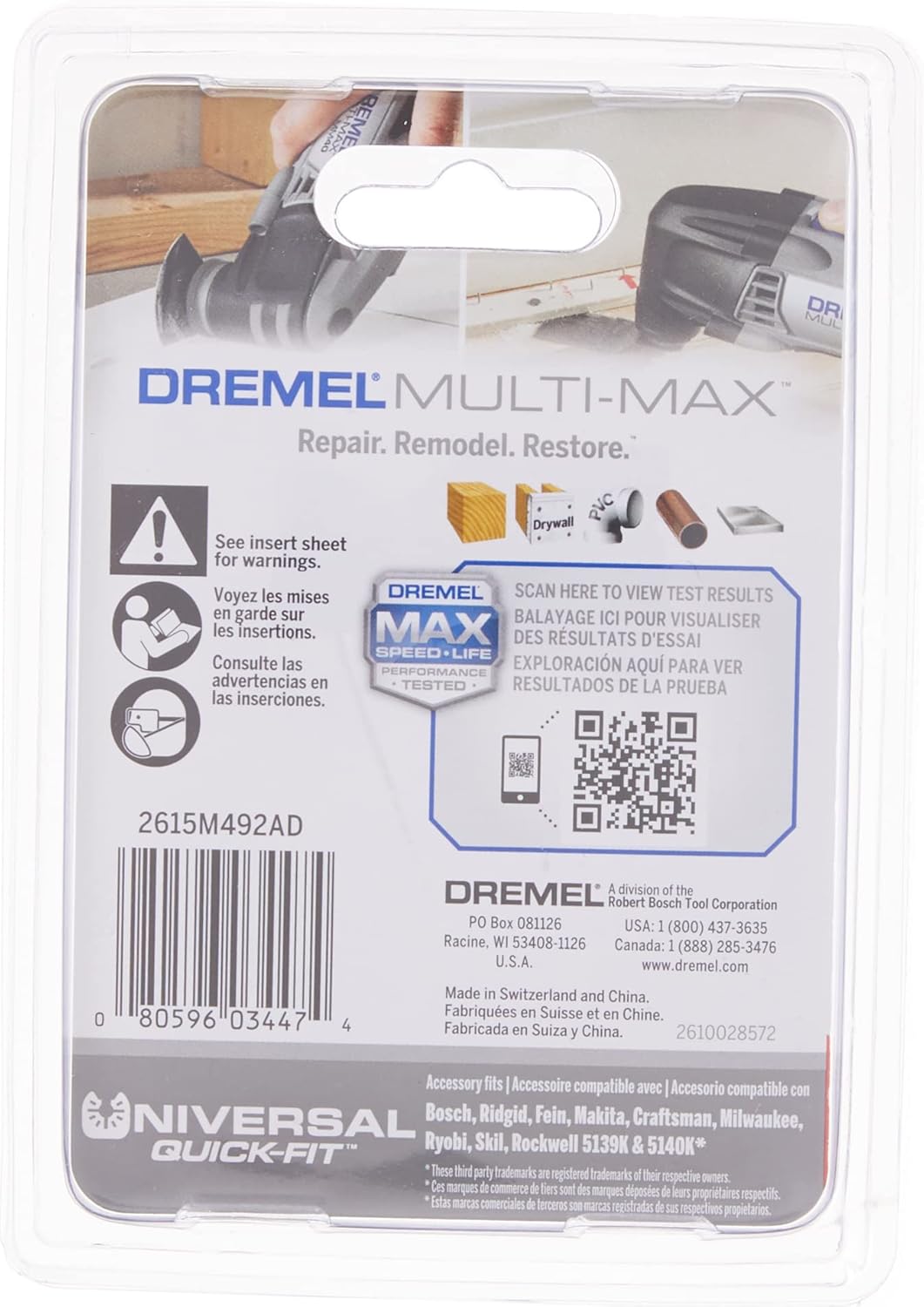 Dremel MM492 Universal Quick-Fit Cutting Assortment Pack, 3-Piece, Black