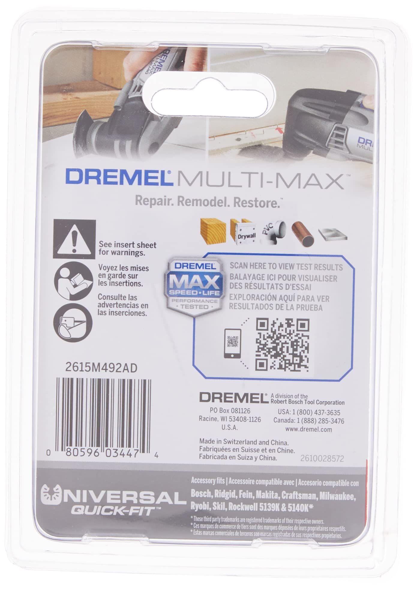 Lame De Scie Oscillante Dremel Multi-Max MM435 – Coupe Rapide Universelle