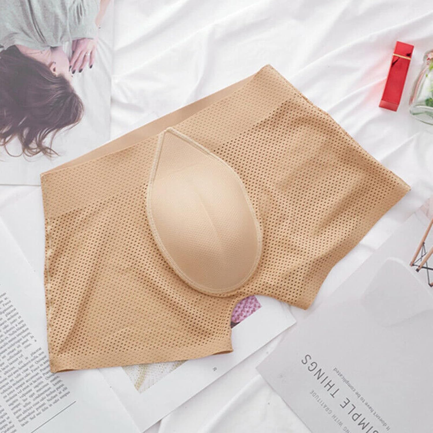leesuo Men's Sexy Sissy Hiding Gaff Panties Shaping Boxer Briefs for Crossdresser Transgender Underwear