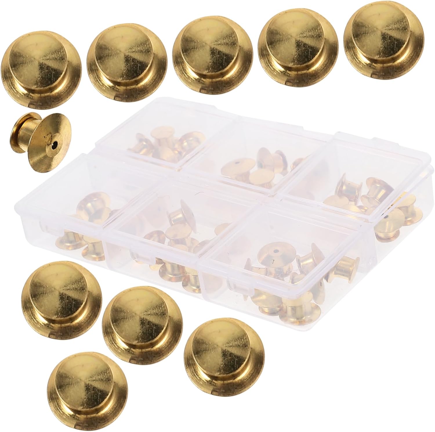 Lurrose Locking Pin Backs for Enamel for Jewelry Making and Crafts Secure and for Brooches