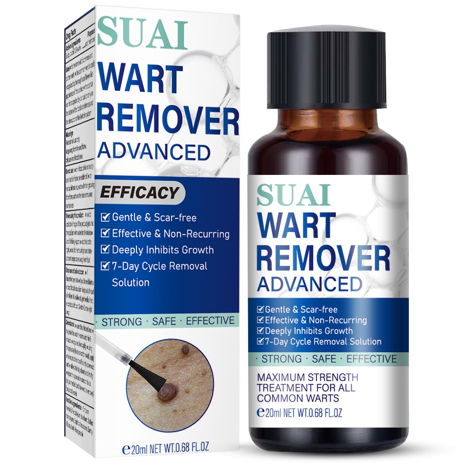 AimeryWart Remover Liquid - Gentle Formula for Plantar, Common, and Flat Warts. Safe and Botanical-Based Solution