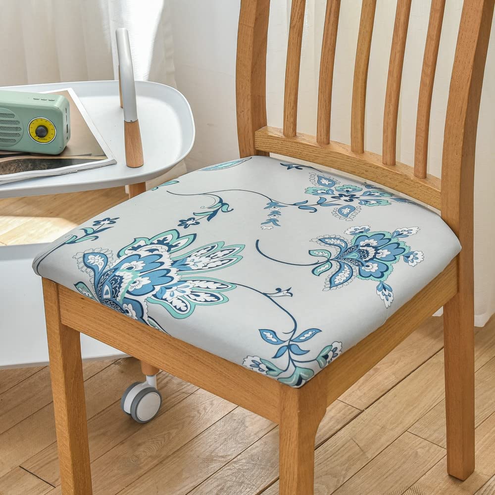 Highdi Dining Chair Covers Set of 1/2/4/6, Stretch Spandex Seat Cushion Slipcovers, Removable Washable Seat Protector for Dining Room, Living Room, Office, Hotel (1 pc, Mimosa)