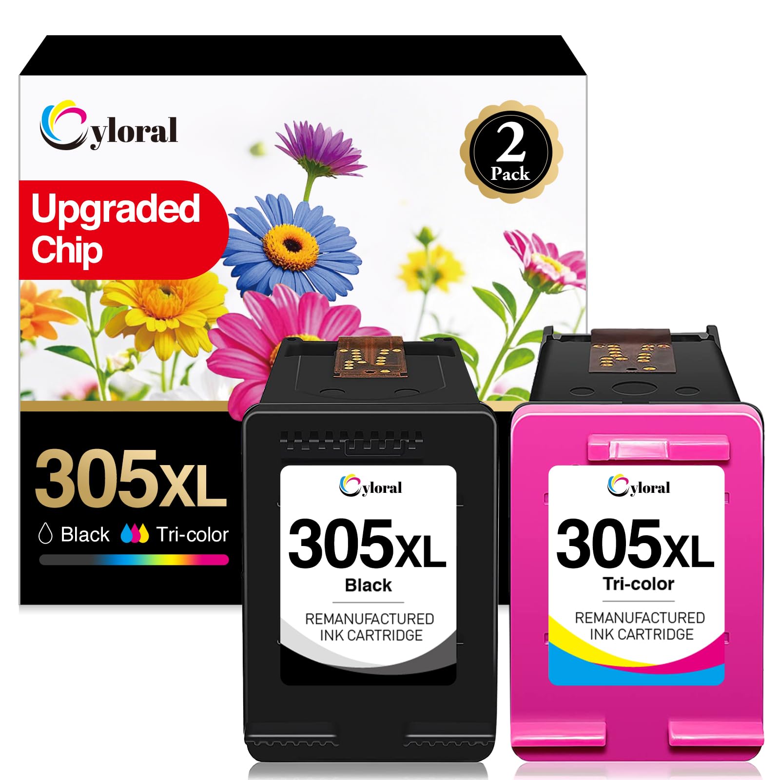 Cyloral 305XL 305 XL Inktcartridges voor HP 305 Combi Pack (kleur) Compatibel met 2800e 2810e 2820e 2821e 2822e 2823e 4200e 4210e 4220e 4222e 4230e 6010e 6020e 6022e 6030 6030e 6032e 6420e 6430e