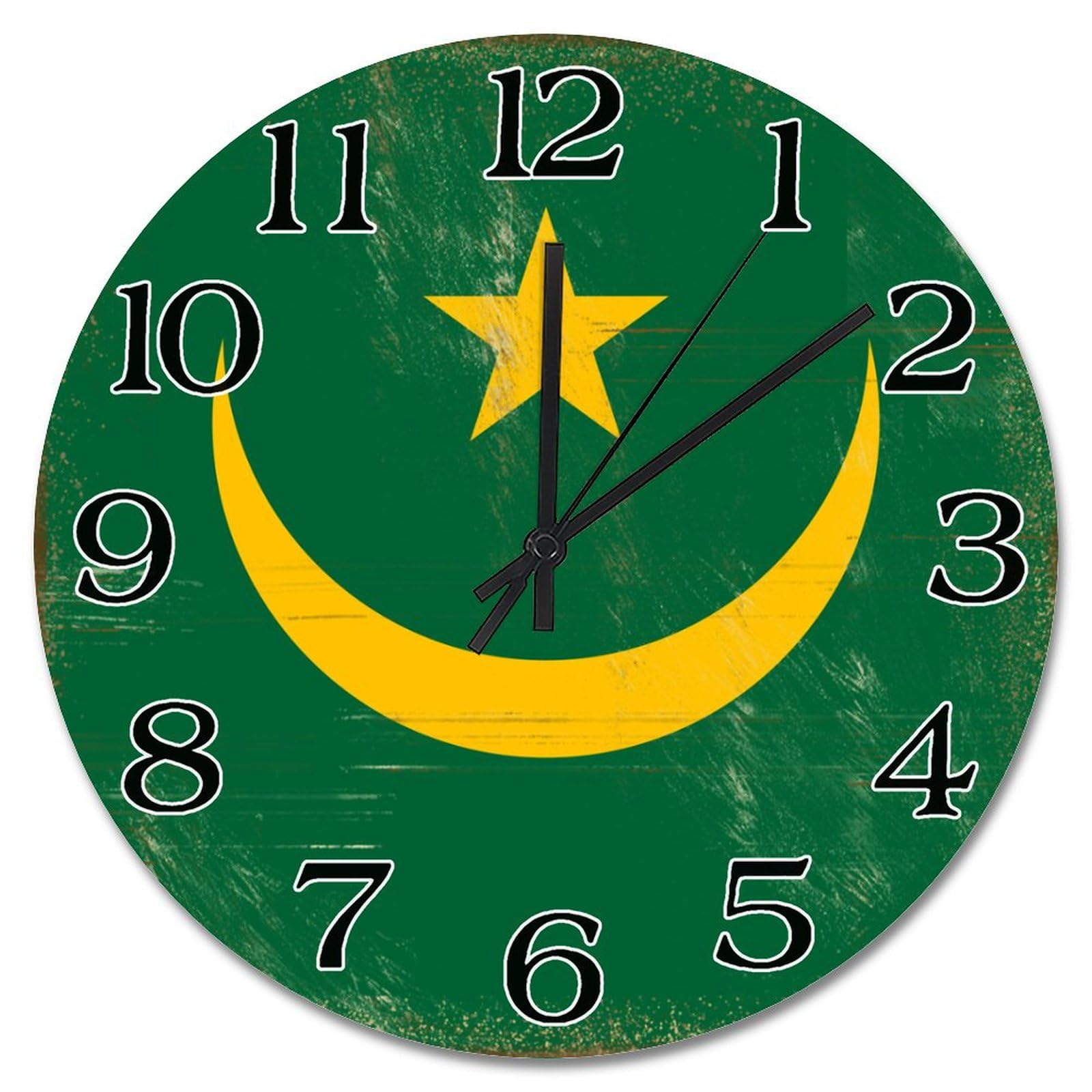 Horloge murale Mauritanie 25cm silencieuse pour salon et bureau
