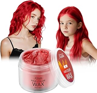 Temporary Hair Color Wax Red, Magic Master Keratin Hair Dye Paint Wax,Natural Washable Temporary Hair Color for Kids Girls Women & Men,Party, Cosplay, Festival & Halloween 3.4 Fl Oz