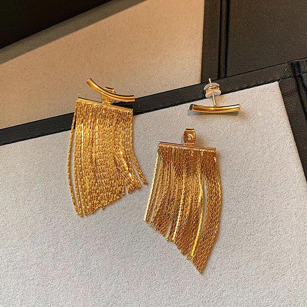 Fashion 14k Gold Tassel Drop Dangle Earrings for Women Boho Silver Long Fringe Dangling Earrings Statement Earrings Jewelry Gifts - Image 6