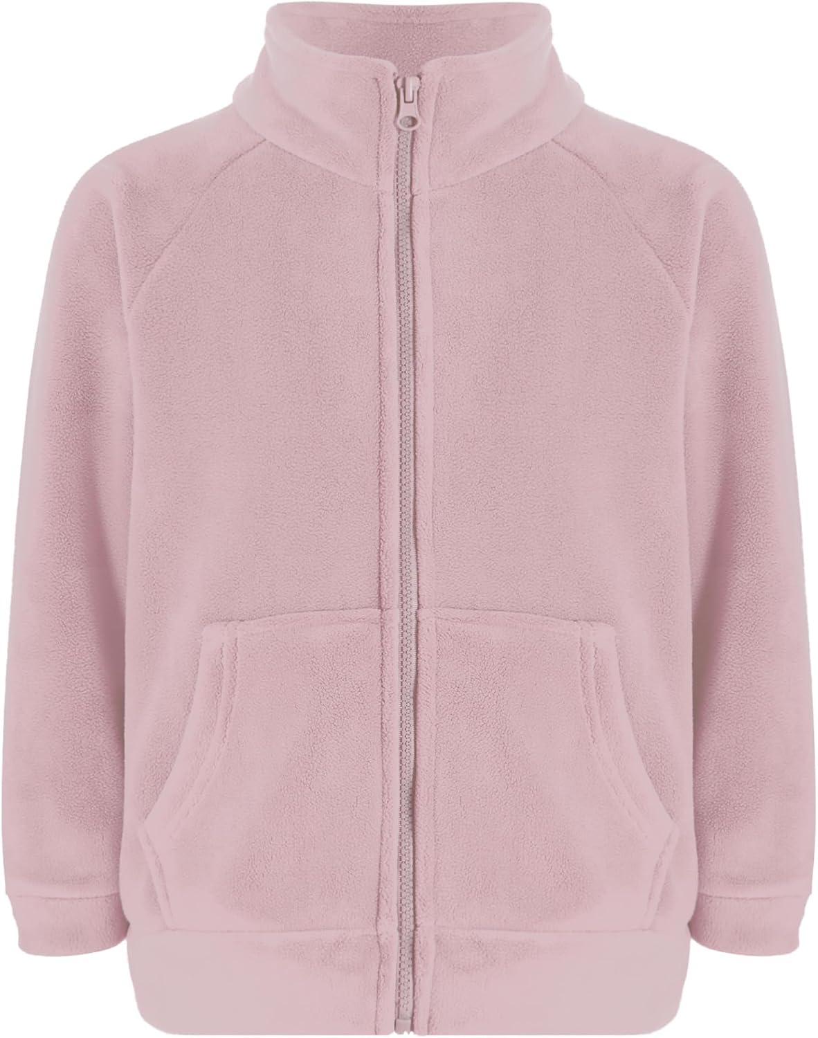 Linjinx Kids Girls Fleece Jacket Long Sleeve Zip Up Pullover Sweatshirt Coat Fall Winter Clothes Outwear with Pockets