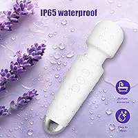 Vista 6 de Masajeador Mini Mejorado - Potente-Silencioso-Portátil - Múltiples velocidades y modos (Blanco)