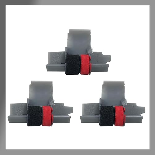 IR-40T, IR40T - Cartucho de cinta de rodillo de tinta negra y roja compatible con Canon P23-DH V, Casio HR-100TM, HR-150TM, Sharp EL-1750V, 3