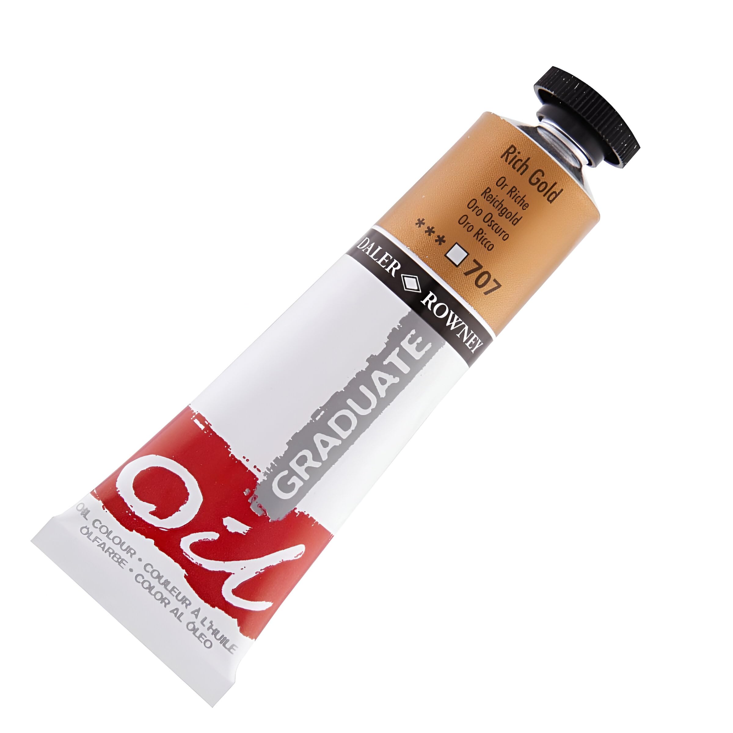 Daler Rowney Gold Daler-Rowney Graduate Oil Paint, Aluminium Tube, 1.28Oz - 38 Ml, Rich