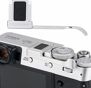 JJC Deluxe Metal Thumb Up Grip for Fujifilm Fuji X-E4 XE4 X-E3 XE3 X100V X100F X100T Thumb Rest Support/Silver