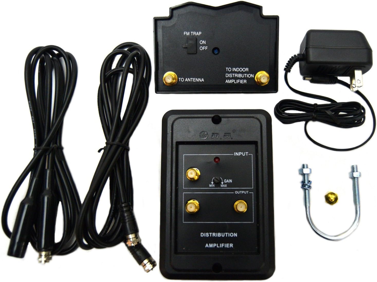 Indoor Outdoor High Gain Signal Amplifier HDTV VHF UHF FM Channel Boost