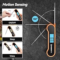 Vista 4 de Termómetro digital de lectura instantánea de 0.5 segundos para carne con precisión de ± 0.5 ℉, termómetro de alimentos para cocinar utensilios