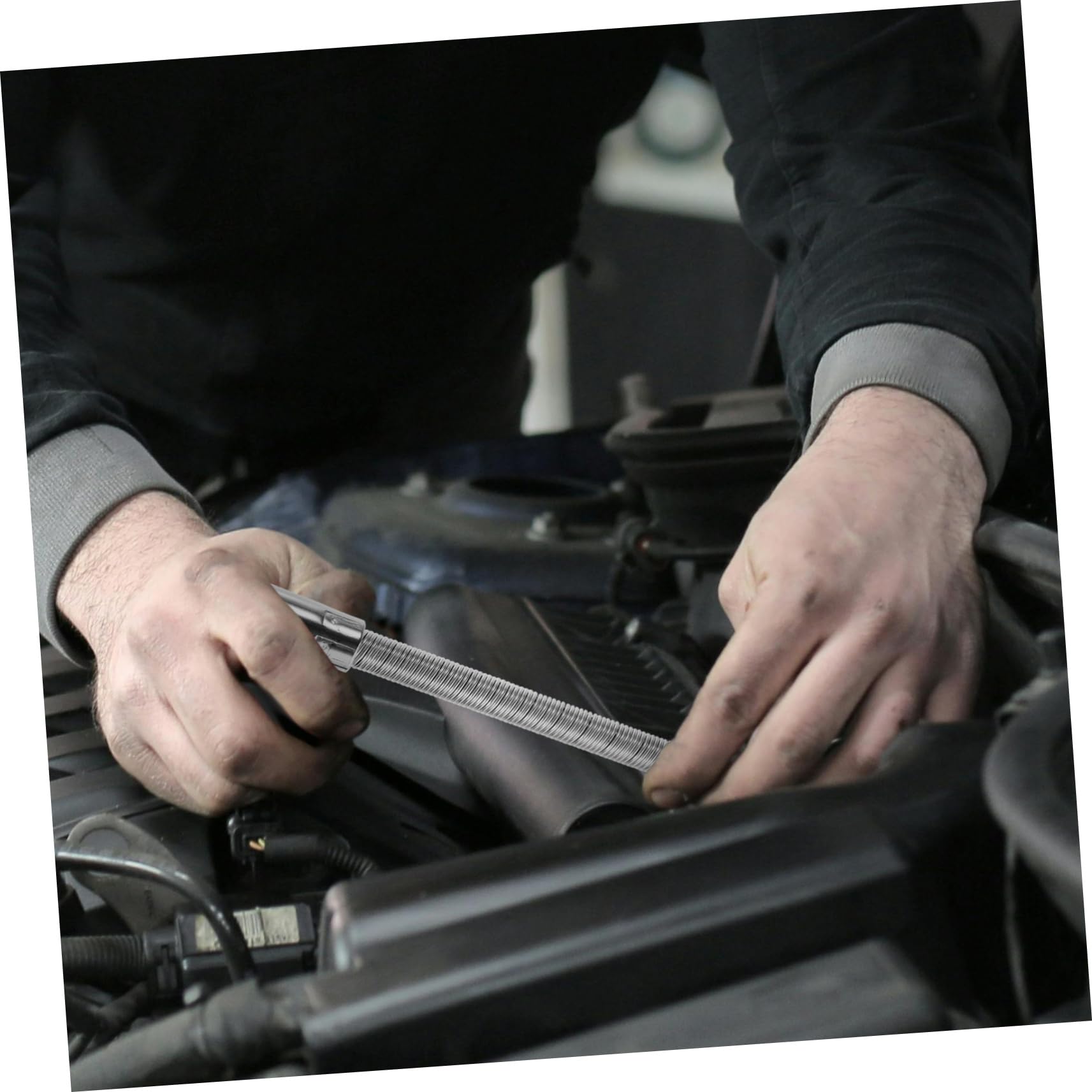 Mobestech Barre D'extension Flexible en Acier pour Travaux Automobiles et Bricolage 1/4, 3/8, 1/2 Ensemble 3 Pièces pour Atteindre les Espaces Étroits pour Clé à Douille
