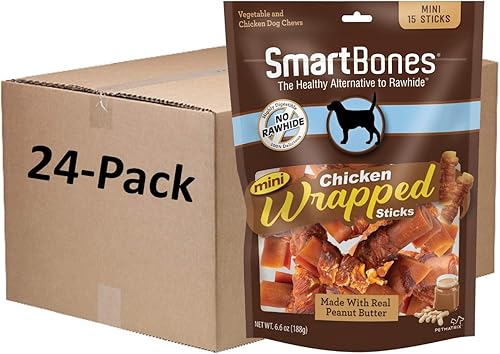 Smartbones - 360 piezas de palitos mini Pb envueltos en pollo, Tamaño único