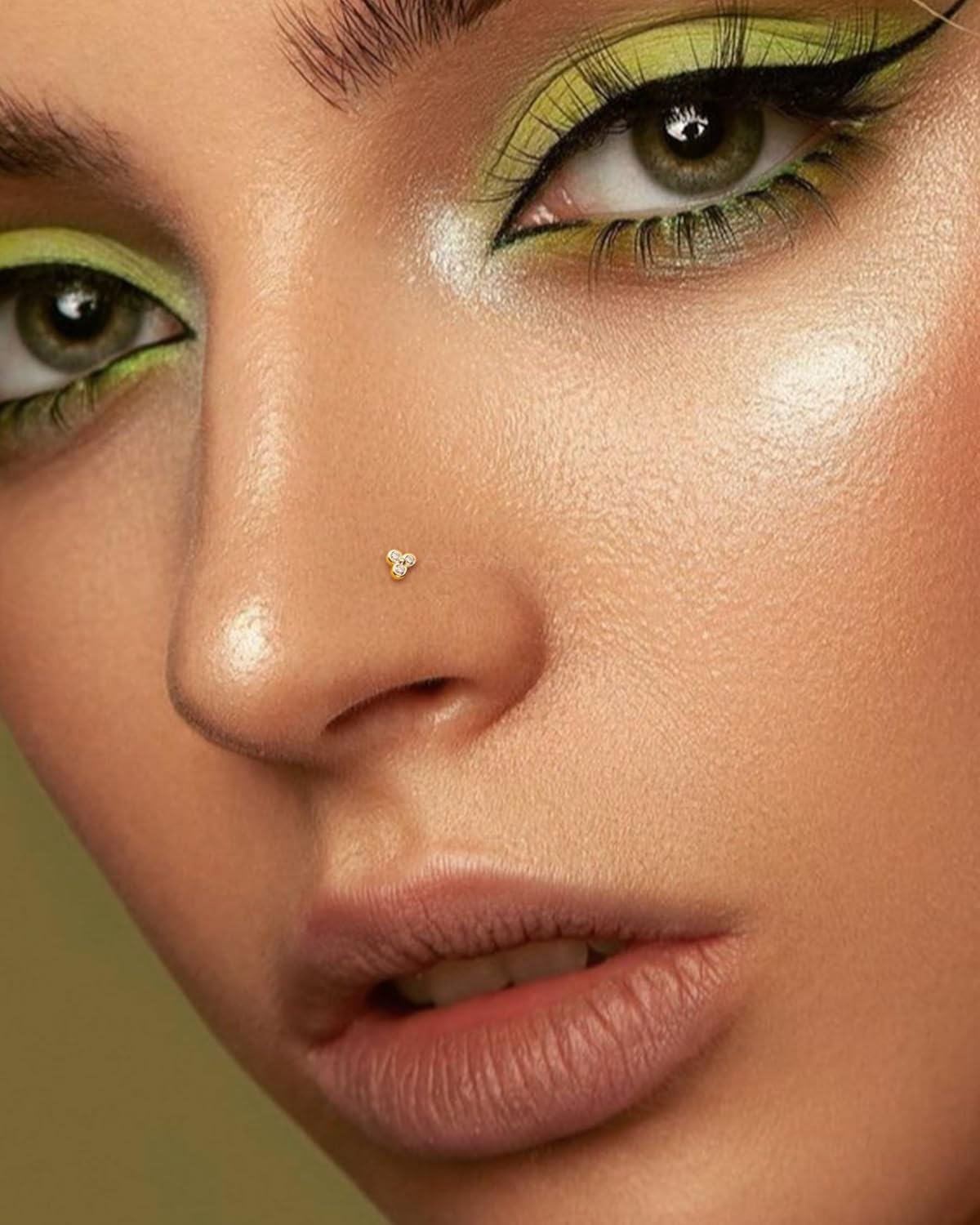 Dainty Flower 14K Gold Nose Studs 20G 7MM Gold Screw Nose Rings 14K Gold Nose Piercing Jewelry - Image 2