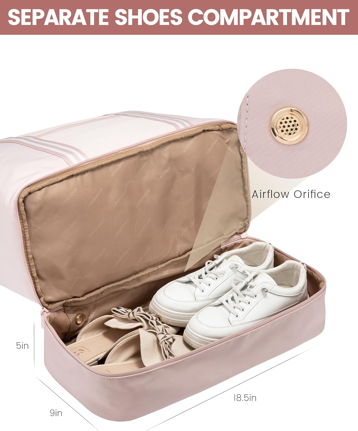 LOVEVOOK Travel Duffle Bags for Women, 45L carry on weekender bags, personal item travel with Toiletry - Image 7