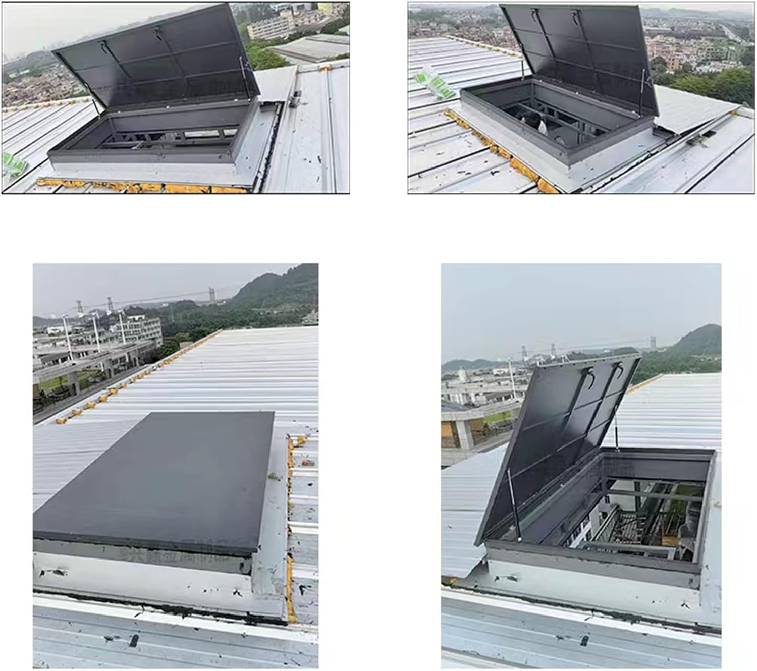 Roof Access Hatch Security Door, Galvanized Powder Coated Steel Roof Hatch, for Residential Buildings, Commercial Buildings, Industrial Plants, Maintenance Hatch(75 * 75cm/29.5 * 29.5in)