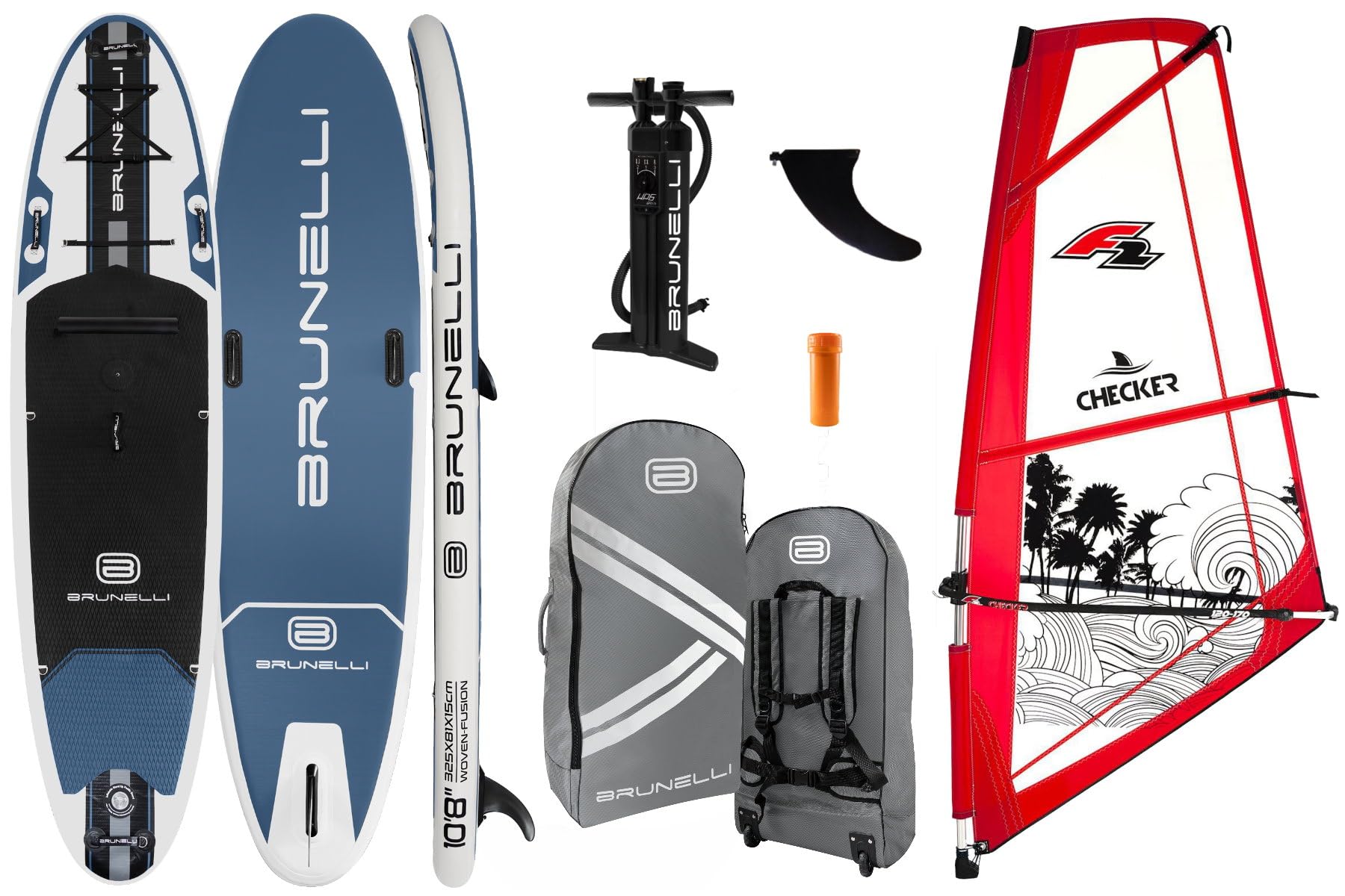 BRUNELLI Windsurf - Tabla de surf (10,8 unidades, 4,5 m²)