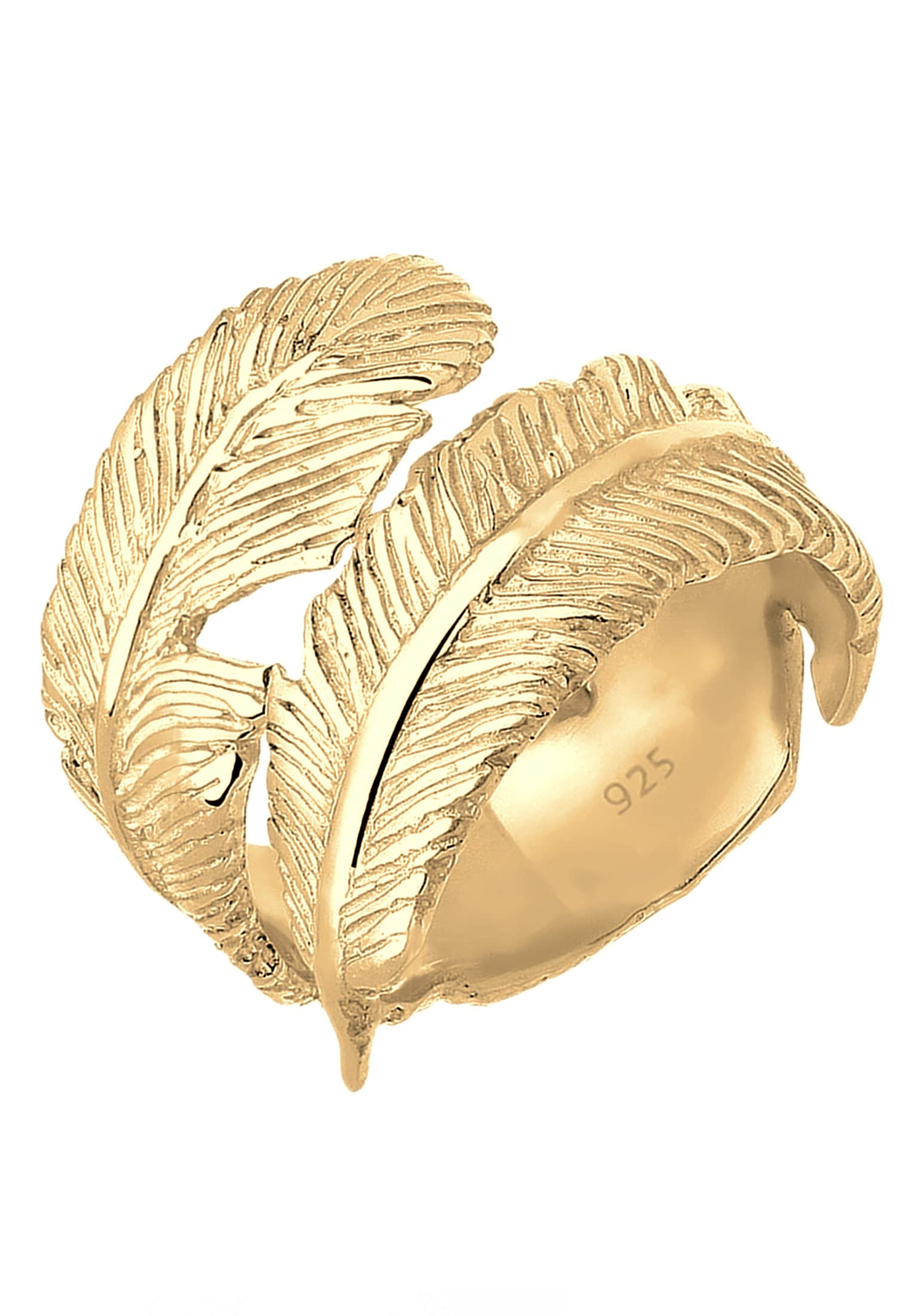 Elli Ring Women Wrapped Feather Motif Trend in 925 Sterling Silver