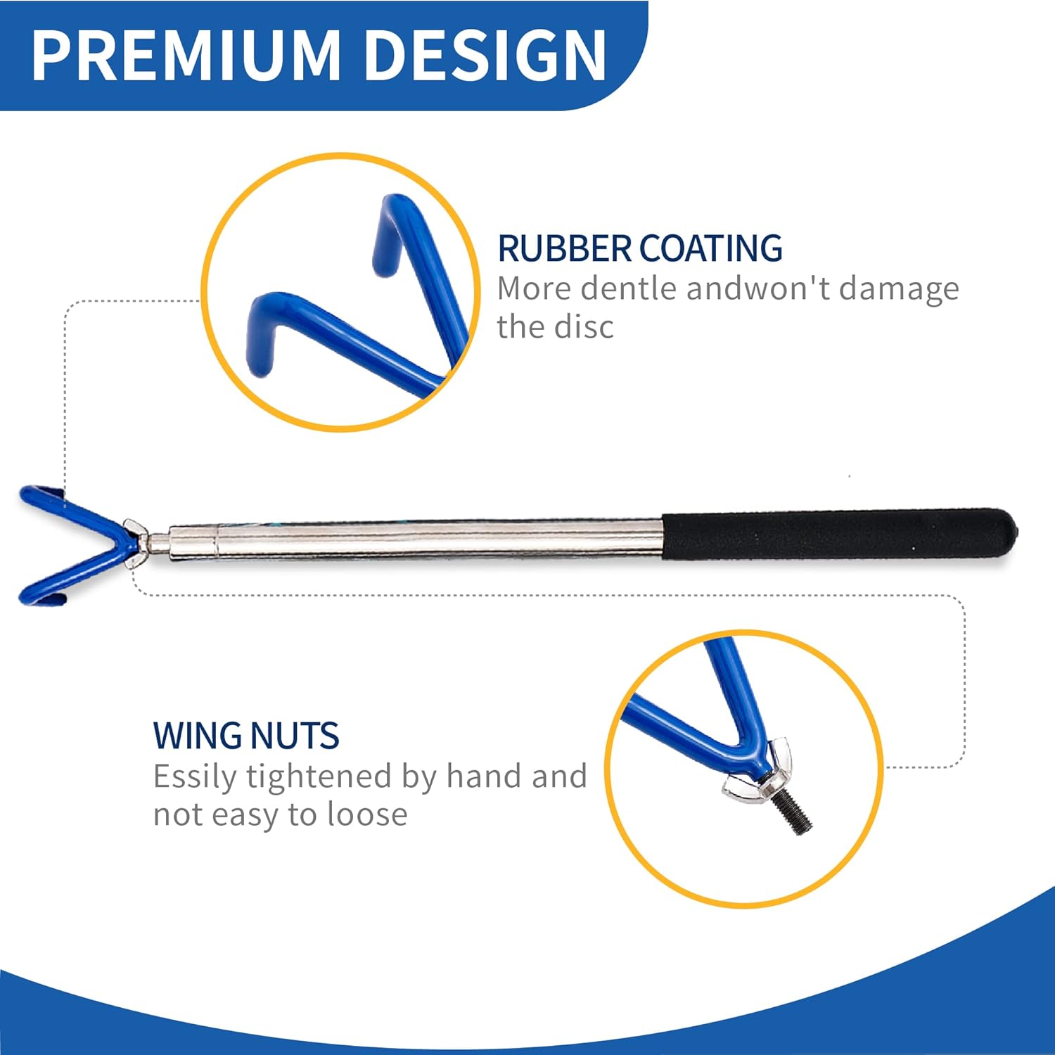 Buy SMORCURA Disc Golf Retriever Pole Disc Golf Retriever Disc Golf Accessories Grabber 15